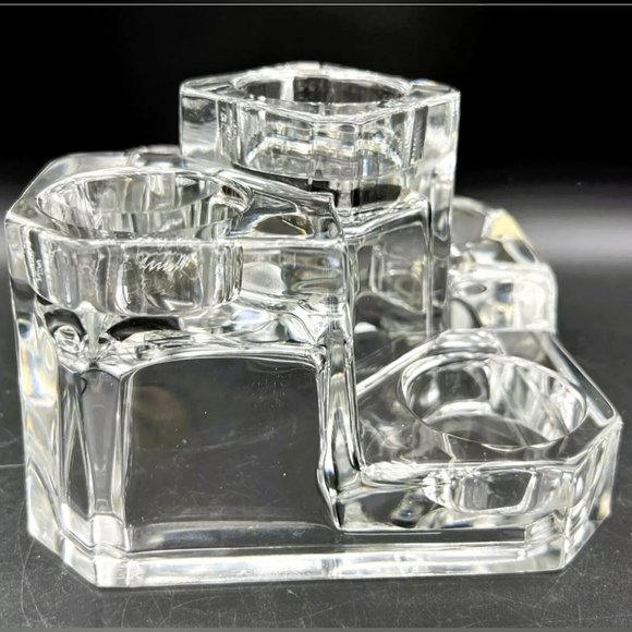 PARTYLITE Heavy Crystal Castle Candle Holder 5 Tier Votive Tea Light Christmas - Picture 4 of 7